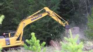 DAH150E Komatsu PC210LC10  Industrial Forestry mulcher  DENIS CIMAF inc [upl. by Eliason]