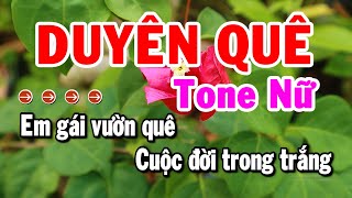 Karaoke Duyên Quê Tone Nữ Nhạc Sống Cha Cha Mới Chuẩn Nhất  Karaoke Tuyển Chọn [upl. by Ojillek]