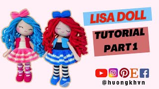 44 Amigurumi Lisa amigurumi doll tutorial Crochet Lisa doll tutorial  PART 1 [upl. by Fee]