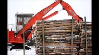 Loading Hayrack Log Trucks January 2014 [upl. by Nalra131]