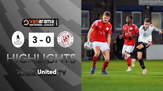 AFC Telford United 3  0 Brackley Town  Vanarama National League North Highlights 202021 [upl. by Pinter]