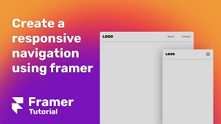 Create a responsive navigation using framer [upl. by Tasha134]