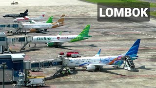 KESIBUKAN BANDARA LOMBOK MENJELANG WSBK MANDALIKA 2022 [upl. by Oneladgam746]