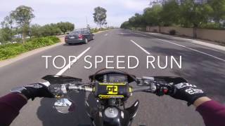 Top speed DRZ 400SM 100mph [upl. by Zrike326]