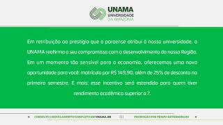 A UNAMA está ao seu lado para superar qualquer crise Confira e aproveite  UNAMA [upl. by Felipe]