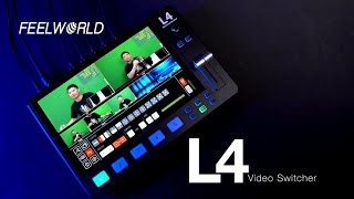 Introducing the FEELWORLD L4 MultiCamera Live Switcher 101quot Touch Screen for Virtual Studio [upl. by Banna]