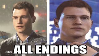 All Connor Endings  Detroit Become Human [upl. by Desirae]