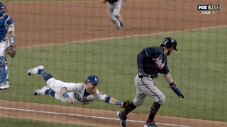 Justin Turner turns a gamechanging double play in game 7 of the NLCS a breakdown [upl. by Shel846]