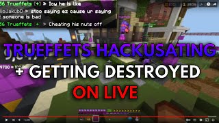 TRUEFFETS HACKUSATING  GETTING DESTROYED ON LIVE🔴 [upl. by Leora]