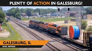 Galesburg Illinois USA  Virtual Railfan LIVE [upl. by Paula]