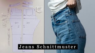 Jeans selber nähen wie man das Schnittmuster für eine Jeans selbst erstellt mit eigenen Maßen [upl. by Emma901]