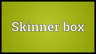 Skinner box Meaning [upl. by Nnylsia]