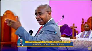 Bishop Dr JJ Gitahis speech at David Kamaus Burial Winnies Dad  online member [upl. by Eornom484]