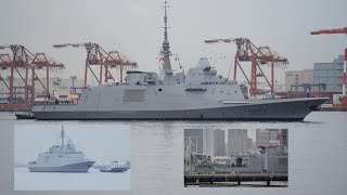 フランス海軍最新アキテーヌ級フリゲート艦ロレーヌの東京入港を撮ってみた青海南ふ頭公園 [upl. by Elbam]