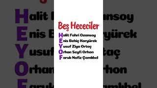 Beş hececiler beşhececiler [upl. by Adnaloj]