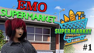 Opening my EMO MARKET inSupermarket Simulator  Part 1 [upl. by Seidule92]