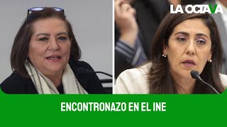 GUADALUPE TADDEI y CLAUDIA ZAVALA EXHIBEN sus DIFERENCIAS en el INE [upl. by Nylac]