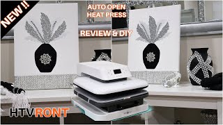 HTVRONT AUTO OPEN HEAT PRESS REVIEW amp DIY GLAM WALL AND VASE DECOR [upl. by Assenov912]