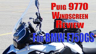 Puig 9770 windscreen review for BMW F750GS [upl. by Carberry]