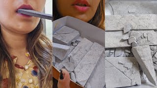 slate cruncher 🇦🇪 slate crunch black slate bar  clay asmr cruncher  clay in Dubai  dubai clay [upl. by Luapsemaj]