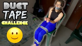 DUCT TAPE CHALLENGE ¿Can She Escape in 4 minutes [upl. by Kenweigh]