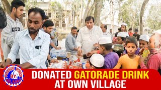 Donated Gatorade Drink at Own Village [upl. by Ahsoyem952]