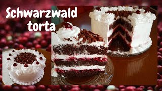 Schwarzwald torta  Black forest cake  ekuhinjica [upl. by Rosana]