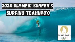 2024 Olympic Surfers Surfing Teahupoo [upl. by Akialam922]