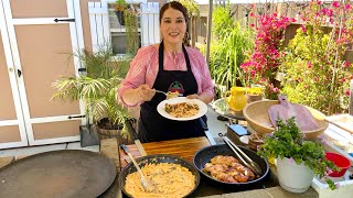 PASTA A LA MEXICANA Y ROLLITOS DE POLLO RELLENOS [upl. by Clemmie]