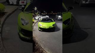 Verde Ithaca Aventador SVJ at night [upl. by Lubbock]