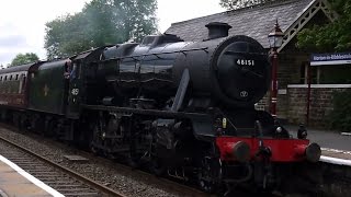 LMS Class 8F 48151 being shoved through Horton In Ribblesdale 20th July 2014 The Waverley [upl. by Philipines819]