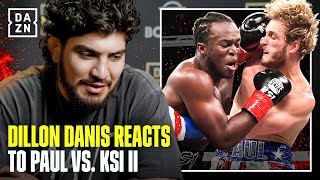 Dillon Danis reacts to KSI vs Logan Paul II [upl. by Farris]