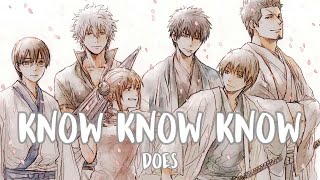 Know Know Know  Gintama OP17 Full Lyrics [upl. by Ycam]