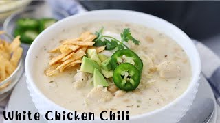 White Chicken Chili  The Carefree Kitchen [upl. by Yssac255]