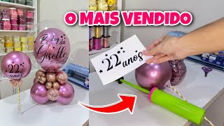 ESSE É O MAIS VENDIDO  essas cores são as mais escolhidas arranjo de balão bubble perfeito [upl. by Seaddon]