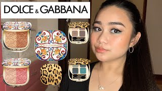 NEW DOLCE AND GABBANA SOLAR GLOW SUMMER 2020 ILLUMINATING POWDER DUO AND FELINEYES EYESHADOW QUAD ♡ [upl. by Nama]