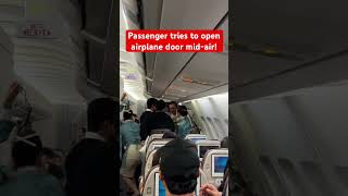 Passenger tries to open airplane door on Korean Air A330 airbus aviation turbulence [upl. by Briny326]