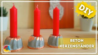 Beton Kerzenständer MiniGugelhupf einfach schnell selber machen [upl. by Anelas]