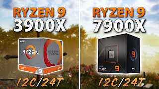 AMD Ryzen 9 7900X vs 3900X  Test in 9 Games [upl. by Ynes360]