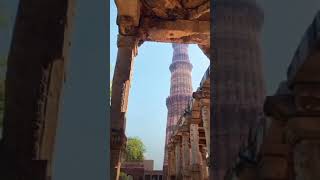 The Qutub Minar View Construction on this sandstone minaret was begun in 1192 [upl. by Orin]