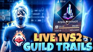 TELUGUAJJUBHAI IN LIVE GUILD TRILS 1 VS 1 KOTTU GILD ENTRY PATTU freefirelive freefirelivetelugu [upl. by Saihttam265]