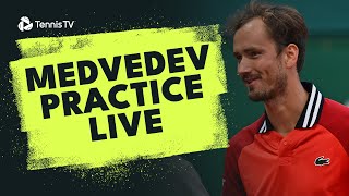 LIVE PRACTICE STREAM Medvedev Practices With Popyrin in MonteCarlo [upl. by Julis487]