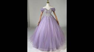 Sparkly Quinceañera Ball Gown Lavender Prom Dresses 2024 [upl. by Lidaa]