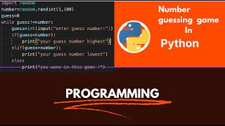 Day21How to create Random Guessing Number using Random module in pythonfor pythonforbeginners [upl. by Elpmid]