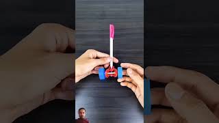 Car 🚘 experiment scienceexperiment diy science lifehacks toycar craft art wallartdecor [upl. by Notsruht]