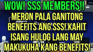 ALERT SSS MEMBERS OK ITO SSS MAGBIBIGAY NG CASH BENEFIT KAHIT ISANG CONTRIBUTION LANG ANG NAHULOG [upl. by Neenaej605]