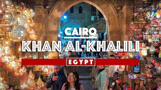 🇪🇬 4K Cairo Egypt Walking Tour 🕌 Khan alKhalili Bazaar Secrets Revealed in 4K ULTRA HD  60fps [upl. by Vanda]