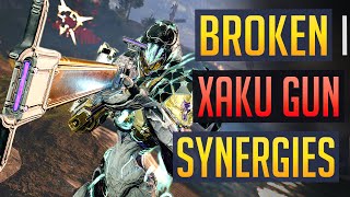 Warframe  BROKEN XAKU GUN SYNERGIES  Xatas Whisper Nukes [upl. by Enyamert]