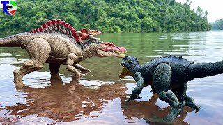 Dinosaur Toys Movie Spinosaurus Vs Scorpios Rex 🦖 Dinosaur Adventure [upl. by Skip]