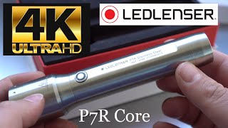 Video review  Ledlenser P7R Core Stainless Steel 4K Ultra HD [upl. by Nnaeerb]